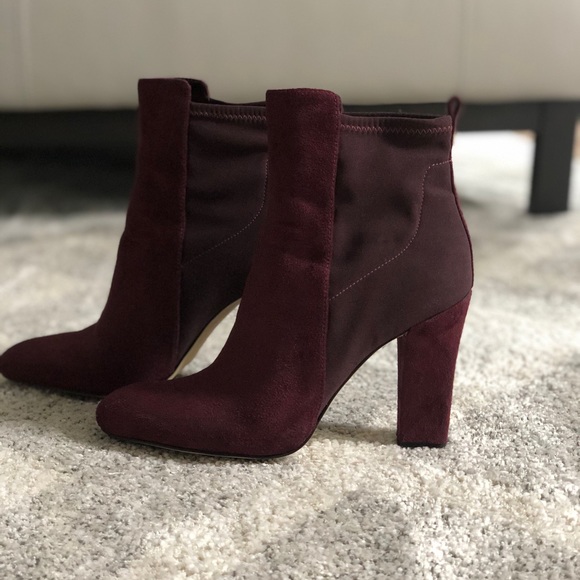 plum suede boots